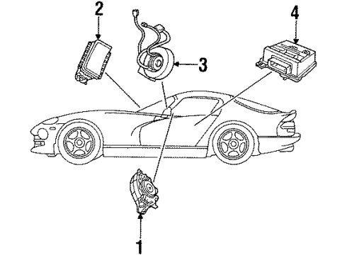 1999 Dodge Viper Clockspring Diagram for 4848437AA