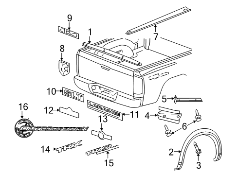 2010 Dodge Ram 2500 Stone Guard Diagram for 5182155AA