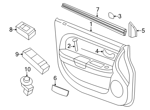 2012 Chrysler 200 Mirror Cover, Front Passenger Side Diagram for 1TA20DX9AE