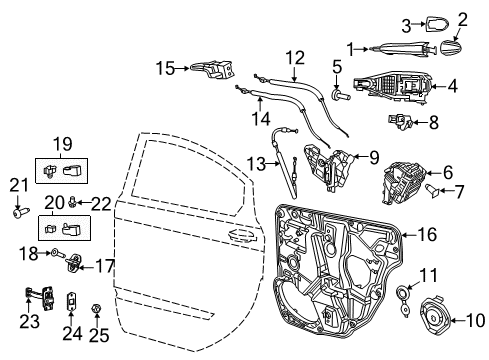 2013 Dodge Dart Upper Hinge Lower Bolt, Outer Diagram for 6510235AA
