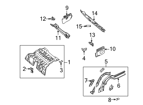 2006 Chrysler Crossfire Rear Floor Pan Diagram for 5097441AB