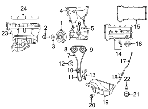 Timing Cover Diagram for 4884466AF