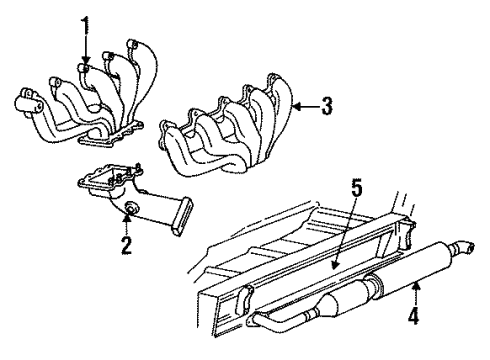 1996 Dodge Viper Tail Pipe Extension Diagram for 4709092