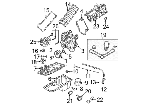 2005 Dodge Dakota Filler Cap Diagram for 53032389AE
