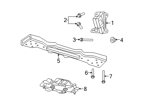 2009 Dodge Nitro Front Insulator, Driver Side Diagram for 52129481AC