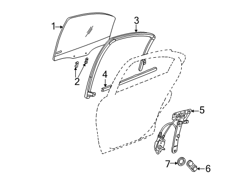 2000 Dodge Neon Run Channel, Rear Diagram for 4783687AJ