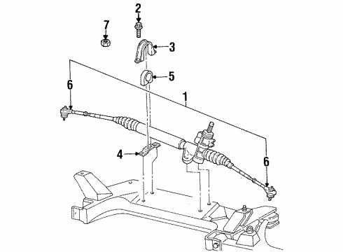1996 Dodge Neon Gear Assembly Bolt Diagram for 6501866