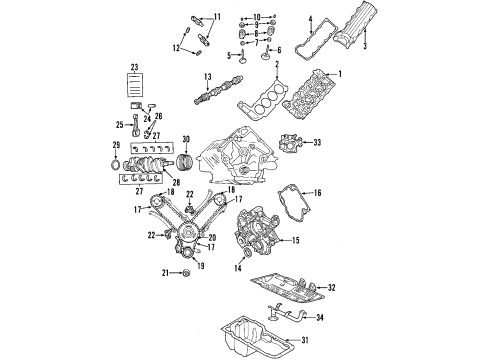 2004 Dodge Ram 1500 Bearings Diagram for 5012363AE