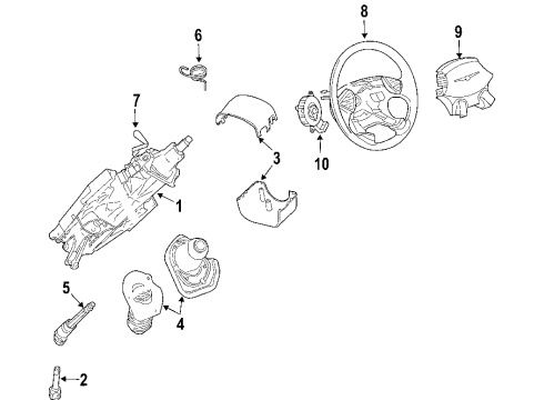 2006 Chrysler Pacifica Steering Wheel Diagram for 1AG241DVAA