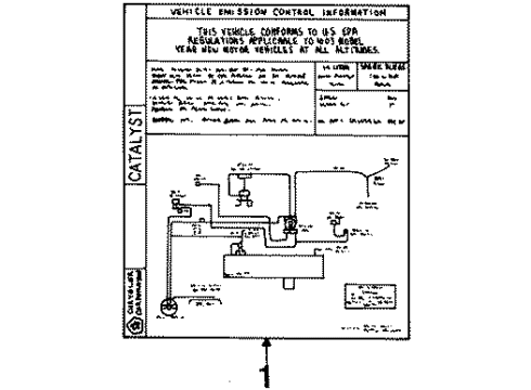 2002 Chrysler Prowler Info Label Diagram for 5264900AA