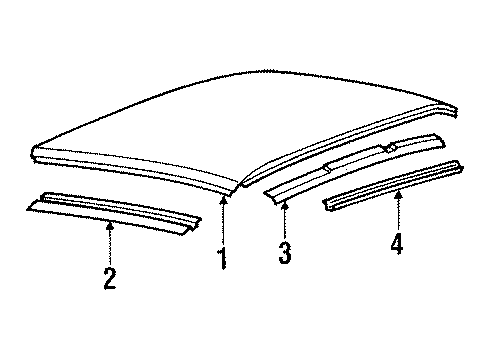 1992 Chrysler New Yorker Roof & Components Diagram 2 - Thumbnail