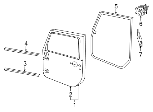 2022 Jeep Gladiator Sealing Block, Center Driver Side Diagram for 68402871AB
