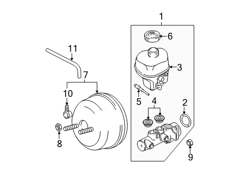 2010 Dodge Ram 1500 Brake Booster Diagram for 68049856AA