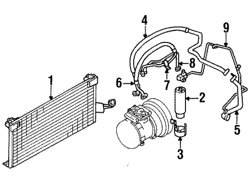 1998 Dodge Avenger Dehydrator Diagram for MR147551