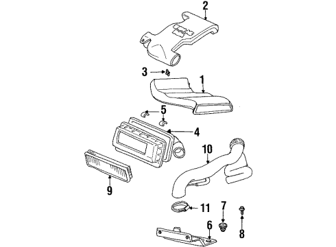 1997 Dodge Neon Air Cleaner Body Diagram for 4669885