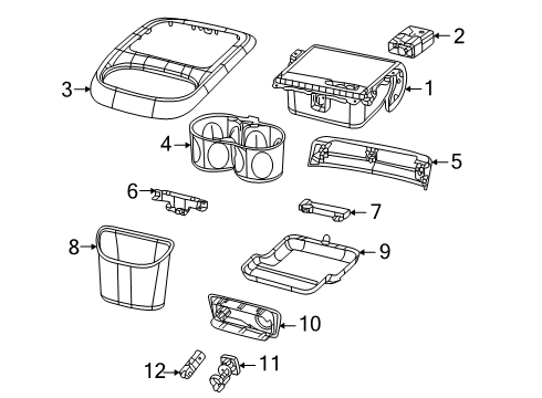2021 Chrysler Pacifica Center Console Diagram 4 - Thumbnail