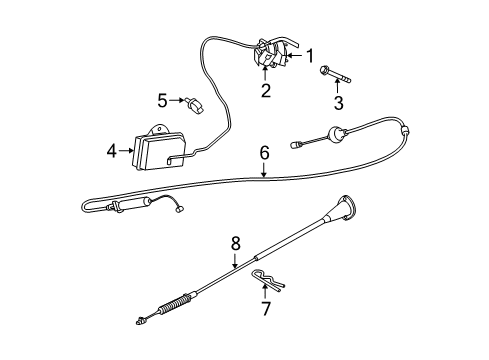 2005 Jeep Grand Cherokee Cruise Servo Bracket Diagram for 52124035AD