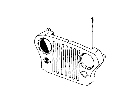 1985 Jeep Scrambler Grille Cover Diagram for 82208105