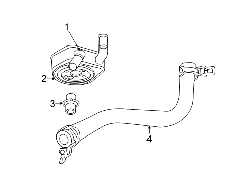 2008 Chrysler Town & Country Oil Cooler Diagram for 4892313AA