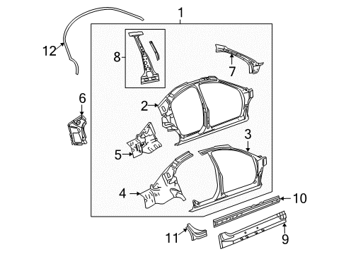 2001 Chrysler Sebring Drip Weatherstrip, Passenger Side Diagram for 4814538AH