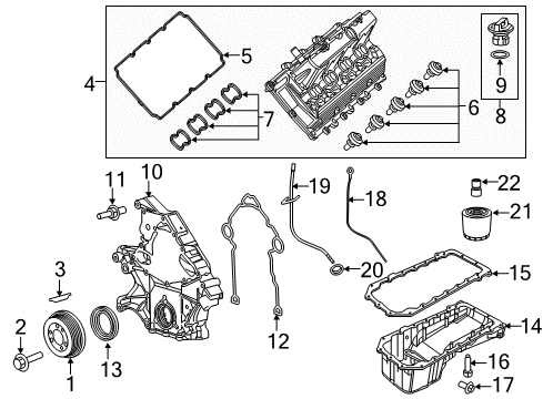 2021 Dodge Charger Oil Filter Connector Diagram for 53010751AB