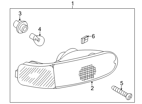 2001 Dodge Stratus Backup Lamp Assembly, Rear Driver Side Diagram for MR566315