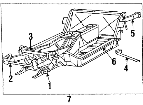 1998 Dodge Viper Upper Crossmember, Front Diagram for 4848657
