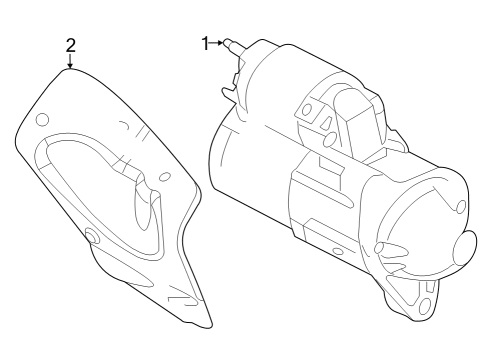 2023 Jeep Grand Cherokee Starter Diagram for 68441792AA