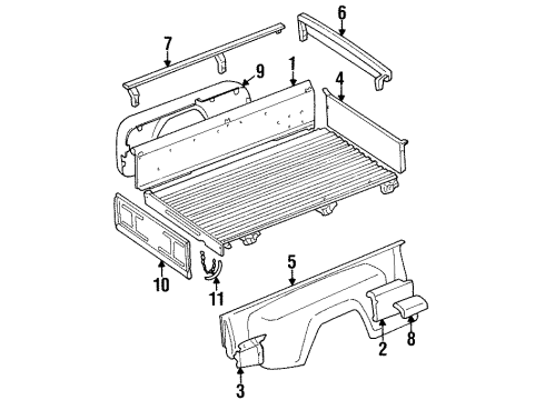 1988 Jeep J10 Handle Diagram for 4883488AA