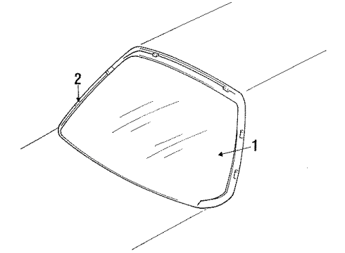 1995 Dodge Intrepid Glass & Hardware - Back Glass Diagram