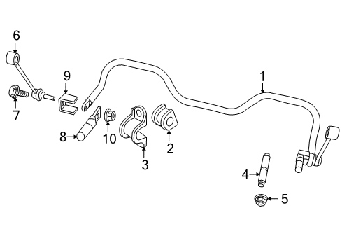 2007 Dodge Nitro Stabilizer Bar & Components Diagram 6 - Thumbnail