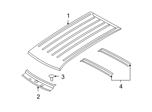 2008 Jeep Liberty Header Panel, Front Diagram for 55113074AA