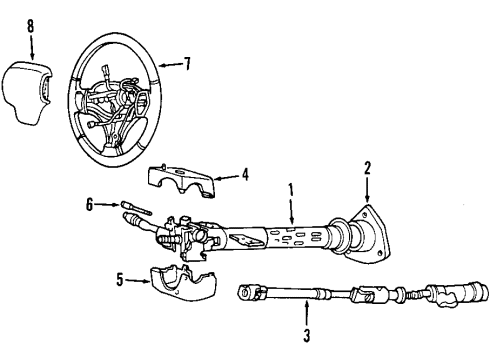 2002 Chrysler Prowler Steering Wheel Diagram for 5FU301X9AC