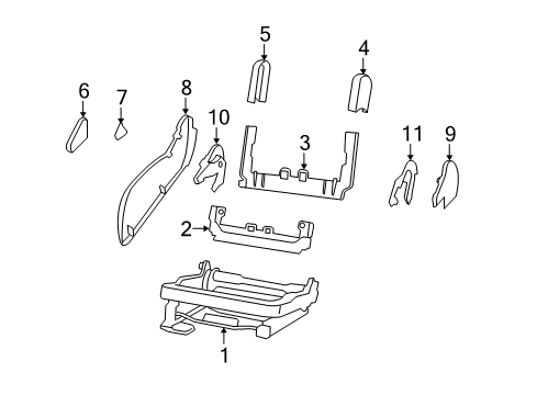 2008 Jeep Liberty Recline Handle, Gray, Passenger Side Diagram for 1JT301DHAA