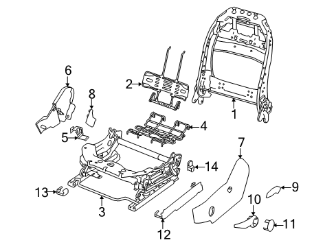 2013 Dodge Dart Cover, Gray, Front Driver Side Diagram for 5LJ81DX9AA