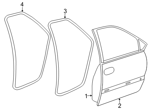 2005 Chrysler Town & Country Door Shell, Front Passenger Side Diagram for 4717716AF
