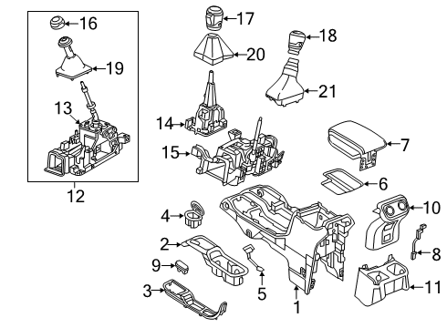 2024 Jeep Gladiator Knob - Transfer Case Shift Diagram for 6DD081A8AE