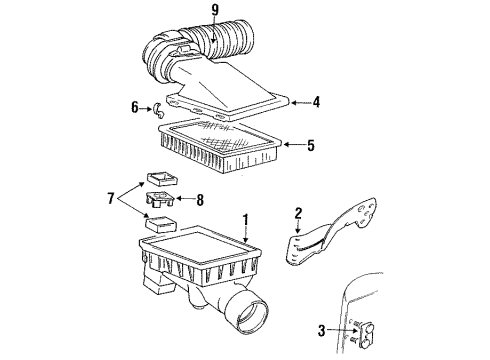 1994 Dodge Grand Caravan Filters Diagram 3 - Thumbnail