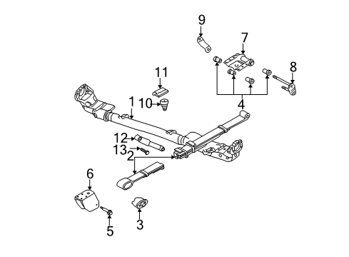 2003 Dodge Grand Caravan Leaf Spring, Rear Diagram for 5006504AB