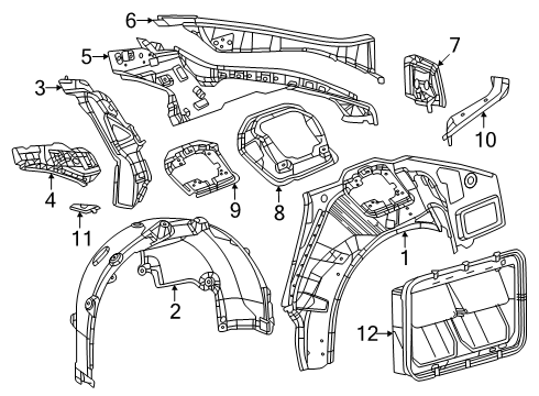 2025 Dodge Charger Daytona Inner Structure - Quarter Panel Diagram