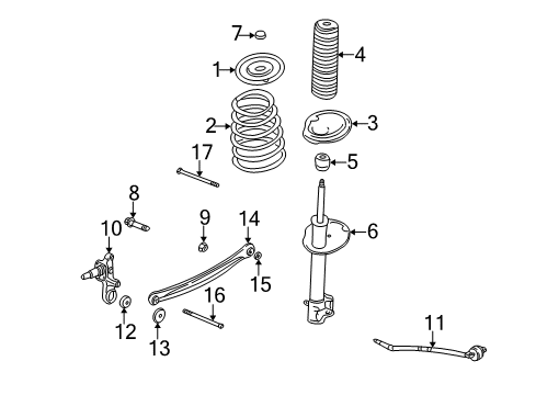 2001 Dodge Neon Spring, Rear Diagram for 5272284AB