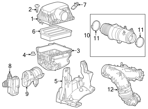 2022 Jeep Grand Wagoneer Intake Duct Diagram for 53011546AD