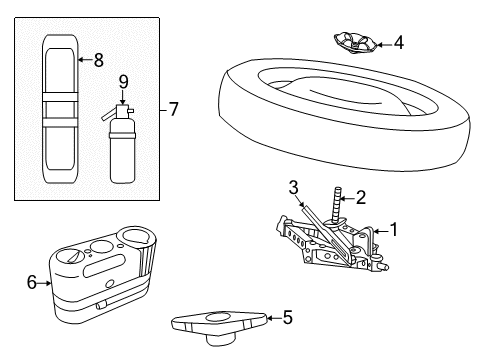 2019 Chrysler 300 Jack Diagram for 68054373AD