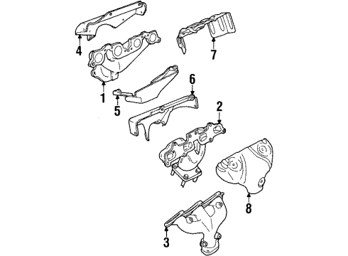 1997 Dodge Stratus Exhaust Manifold Diagram for 4556730
