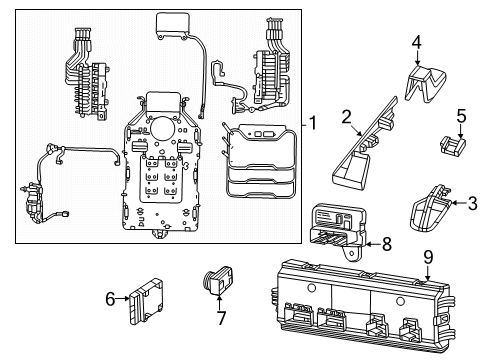 2025 Ram 1500 Switch - Lumbar Control Diagram for 68594063AA
