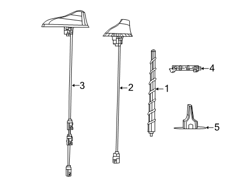 2017 Jeep Compass Antenna Cable Diagram for 4671904AE