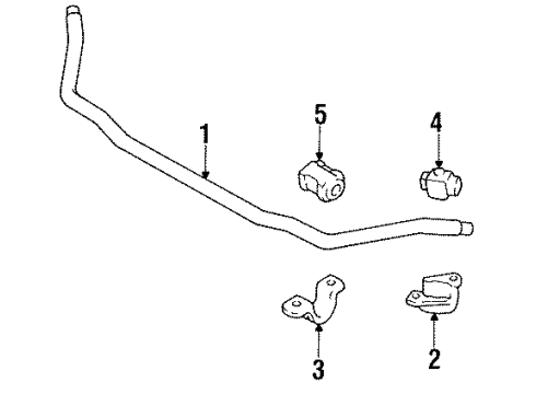 1991 Dodge Monaco Stabilizer Bar & Components Diagram