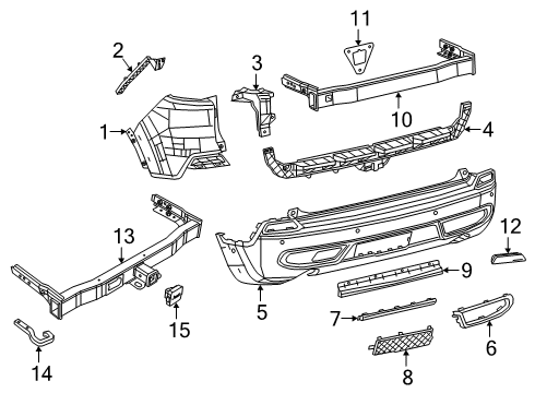 2023 Jeep Cherokee Hole Cover, Rear Center Diagram for 68366014AA