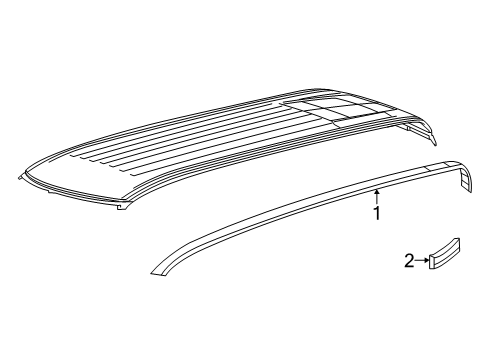 2025 Ram 1500 Exterior Trim - Cab Diagram 1 - Thumbnail