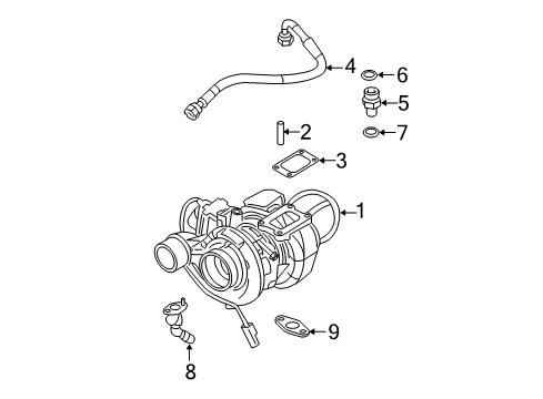 2009 Dodge Ram 2500 Turbocharger & Components Diagram 3 - Thumbnail